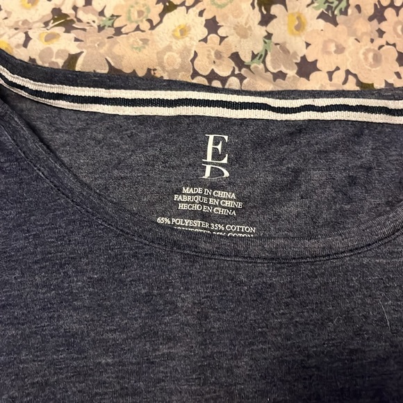 Women’s blue ED long sleeve pajama top - Picture 3 of 3